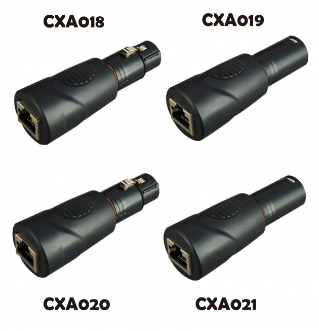 CXA018/019/020/021 DMX cannon轉網路連接器 1