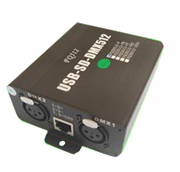 多功能自動燈光控制 USB RS232 485 DMX512控制盒 FQ512 1