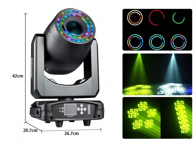 ELATION LED 200W 光束圖案燈 帶光圈 1