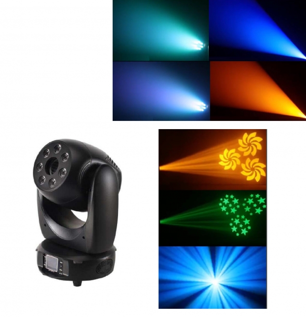 LED 120W光束圖案燈 + 7顆X10W 4IN1 1