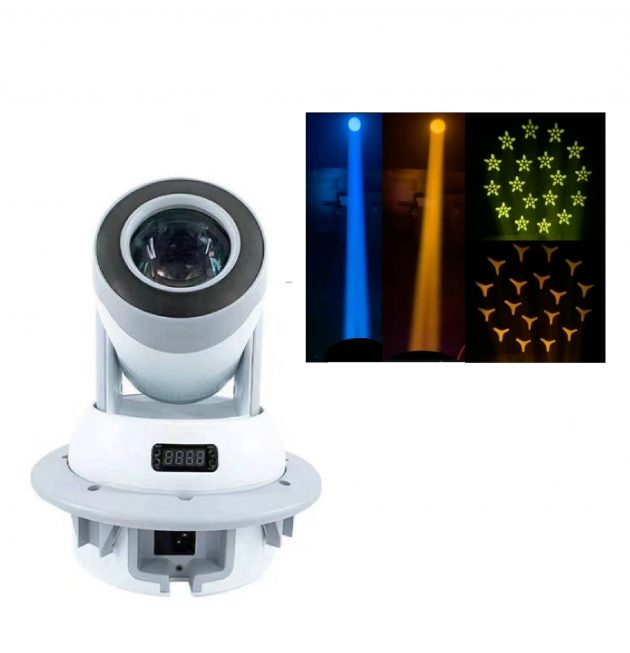 LED 80W小鋼炮 崁入式搖頭光束圖案染色燈 1