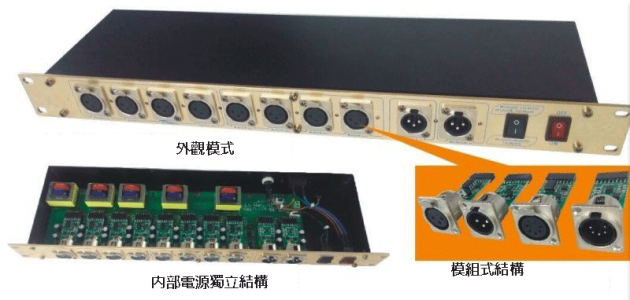 DMX 208切換分配隔離強波器 1
