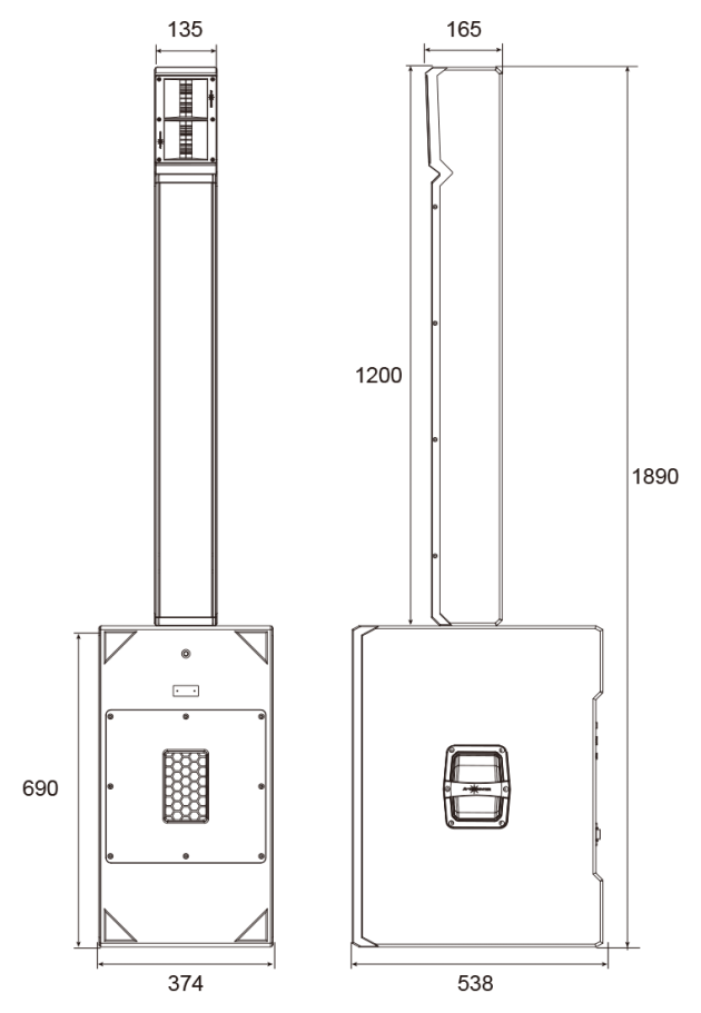 Audiocenter-主動式音柱系統喇叭 L65+L65S+L65A L83 MK2 +L83S MK2 2