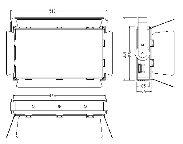 LED平板柔光燈200/300/600W 3