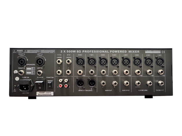 HD AMP1202FX-B 機櫃型混音擴大機 2