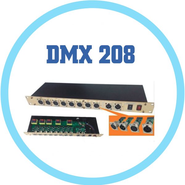 DMX 208切換分配隔離強波器
