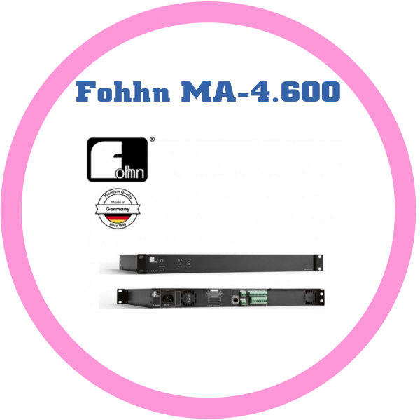 四通道數位網路DSP擴大機 Fohhn MA-4.600 (8Ω~70V-100V兩用型)