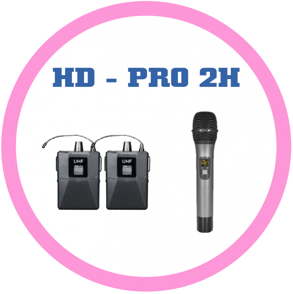 HD - PRO 2H無線麥克風1對2 ( 可調頻率 )  ( 手握 / 頭戴 )可任意選擇