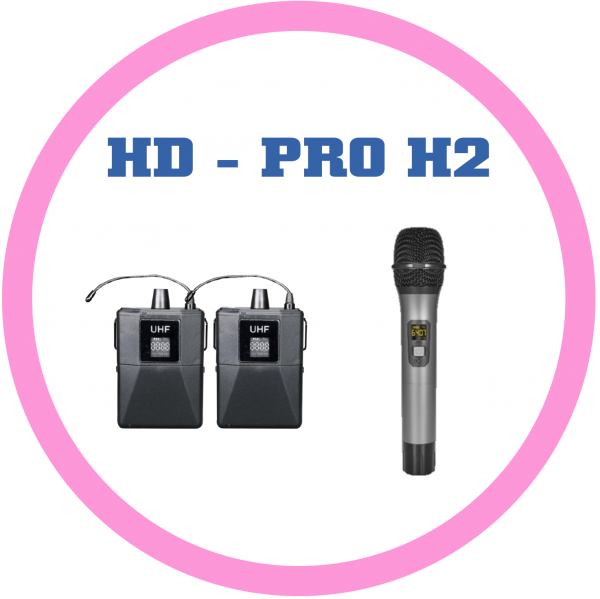 HD - PRO H2無線麥克風1對2 ( 可調頻率 )  ( 手握 / 頭戴 )可任意選擇