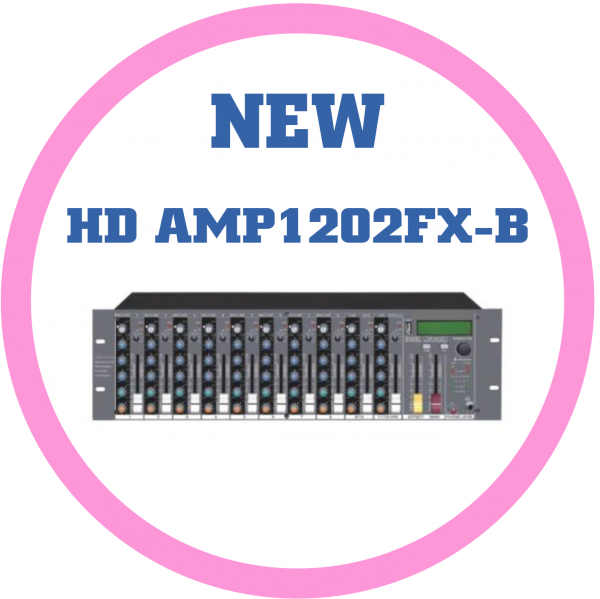 new HD AMP1202FX-B 機櫃型混音擴大機