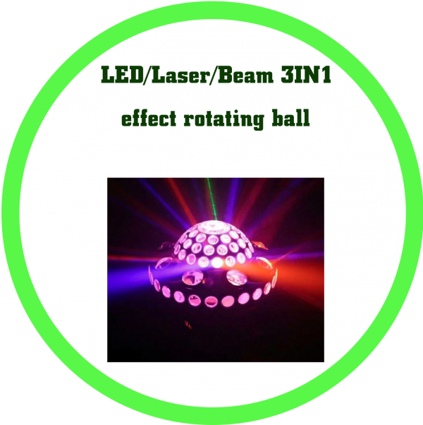 LED/雷射/光束 三合一效果旋轉球