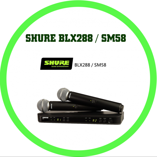 SHURE BLX288 / SM58雙手握無線人聲麥克風系統