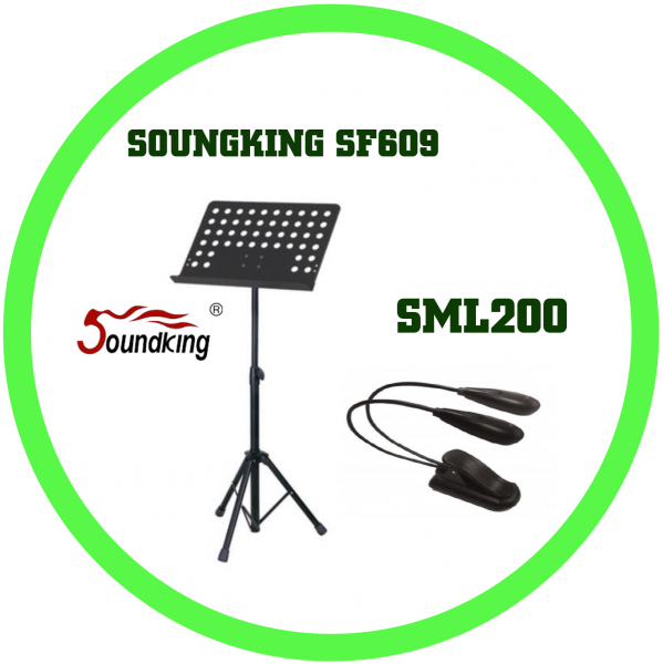 SOUNGKING SF609 譜架 & SML200 鵝頸譜架燈